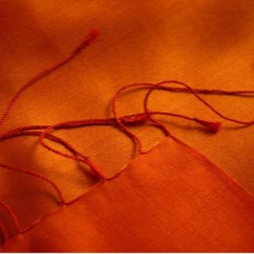 R/S Silk Stole - Red / Orange